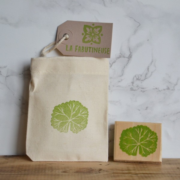 tampon la fabutineuse feuille geranimum