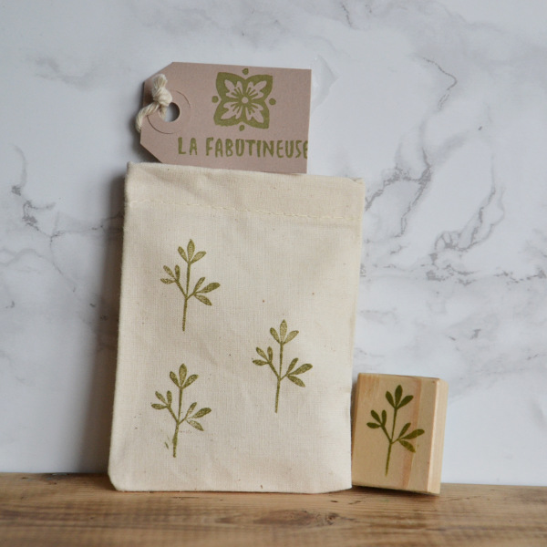 tampon la fabutineuse motif petites feuilles