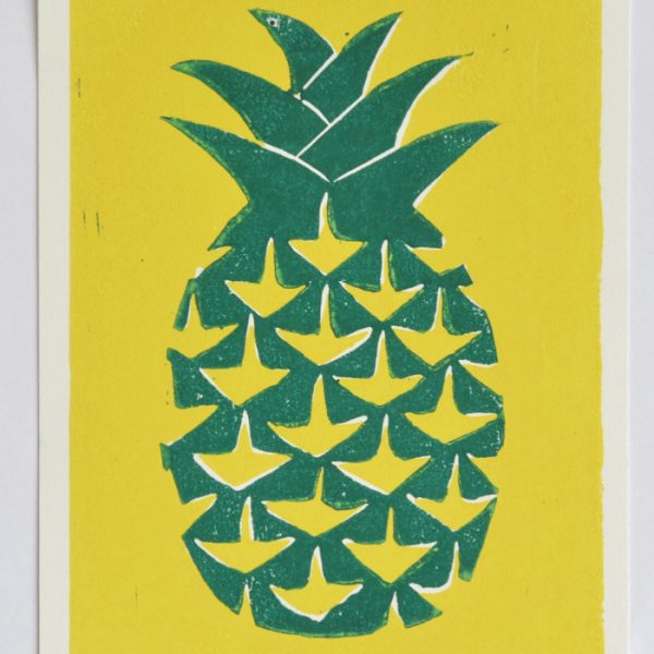 Linogravure originale « L’ananas »