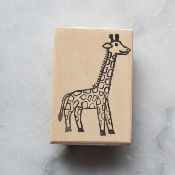 Tampon girafe : « Les animaux de la savane »