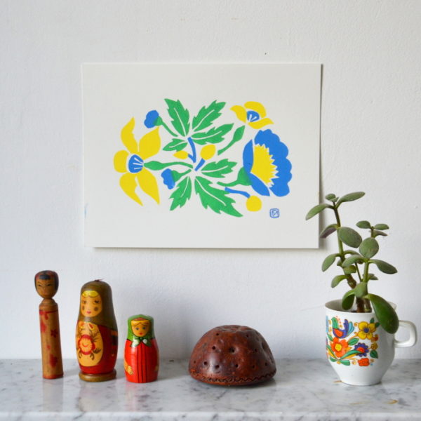 Linogravure « Iris »