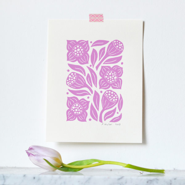 Linogravure monochrome