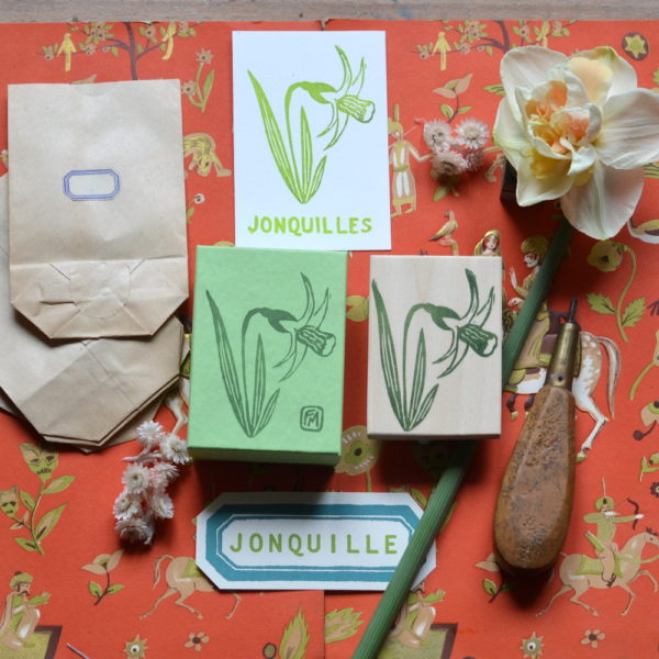 Tampon botanique « Jonquilles »