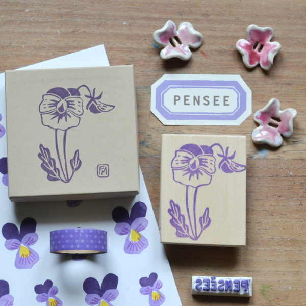Tampon botanique « Une pensée »