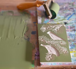 Linogravure chardonnerets 6.jpg