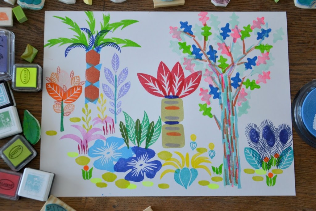 Des tampons dans la jungle !! Ou la jungle dans la maison…