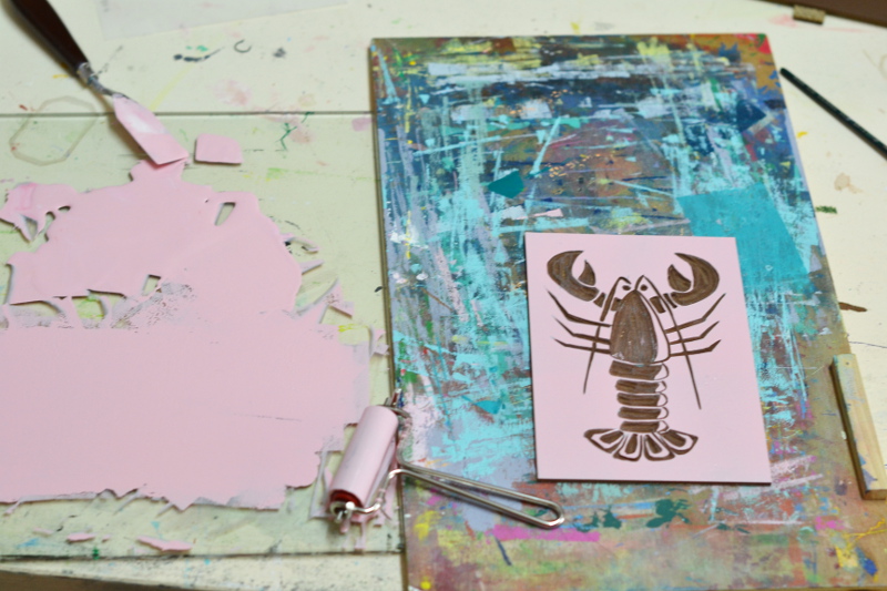 linogravures deux couleurs la fabutineuse 10