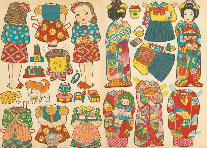 poupees-en-papier-japonaises-vintage