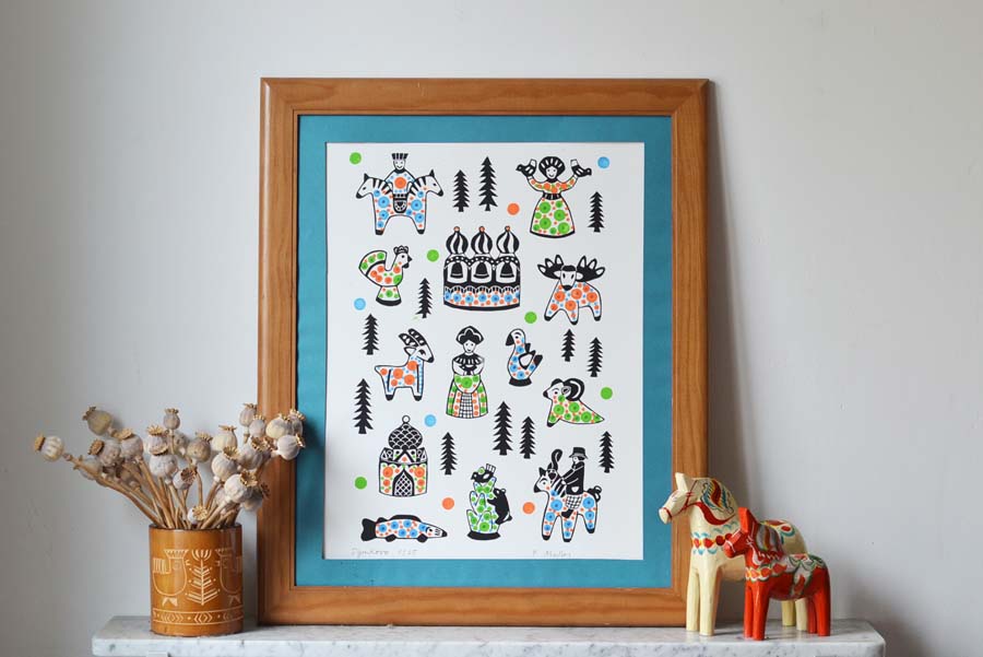 Une gravure inspirée de l’art populaire russe