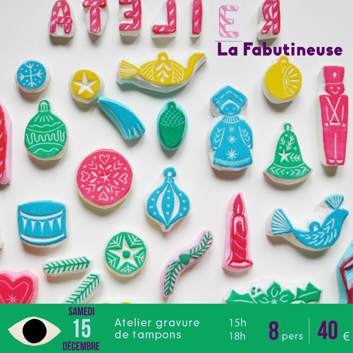 Un atelier de gravure de tampon chez Klin d’oeil à Paris
